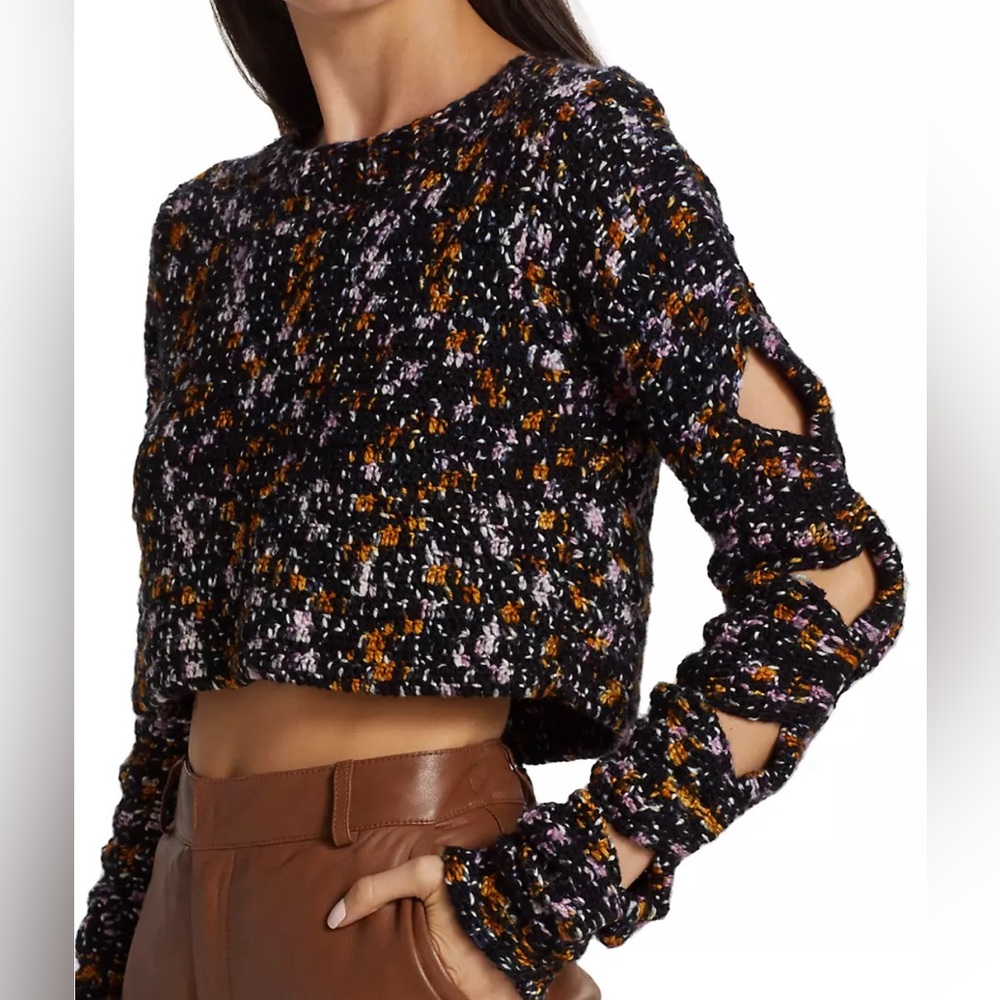 SEA Ceres Crochet Cut-Out Sweater